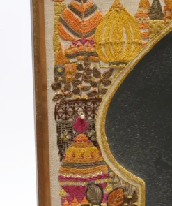 Tradera Handbroderad spegel med orientaliskt mönster> Antikviteter