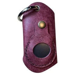 Tradera Handgjord Lädernyckelhållare- Med Plats för AirTag eller Egen Tag!> Nyckelringar & Nyckelfodral