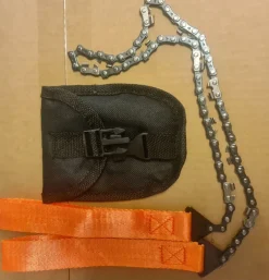 Tradera Trädgårdsredskap<Handkedjesåg med tillhörande fodral