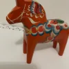 Tradera Handmålad Dalahäst i orange^ Dalahästar