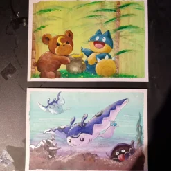 Tradera Handmålade Pokémon akryl^ Måleri