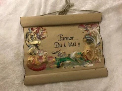 Tradera Handmålning Pergamenttavlor m Visa Ord.^ Måleri