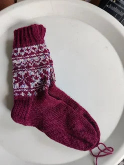 Tradera Handstickade Yllesockor 31-33 ull^ Baby, Barn & Lek