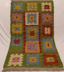 Tradera Handvävd matta med geometriskt mönster^ Inredning & Hushåll