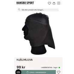Tradera Häst & Ridsport<Hansbo hjälm huva i fleece