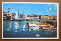 Tradera Svenska Landskap Hamnen Småbåtar på tidigt 1950 talet >Kort 14