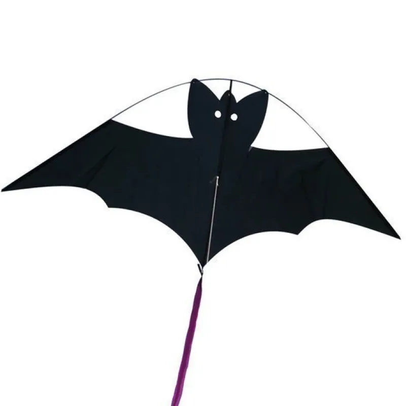 Tradera Lek & Spel<Helsvart Fladdermus Drake med lång svart svans / Bat (Batman) Kite Black