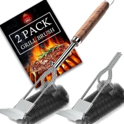 Tradera HELT NY Grillborste inkl extra utbytbart borsthuvud - Rostfritt stål^ Eld & Grill