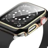Tradera Övrig Telefoni<Heltäckande Skal till Apple Watch4/5/6/SE Härdat glas 44mm Svart/Guld
