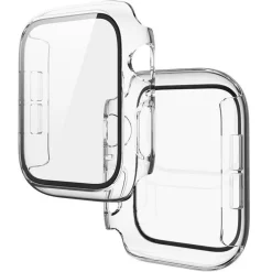 Tradera Övrig Telefoni<Heltäckande Skal till Apple Watch 7 Härdat glas 45 mm CLEAR