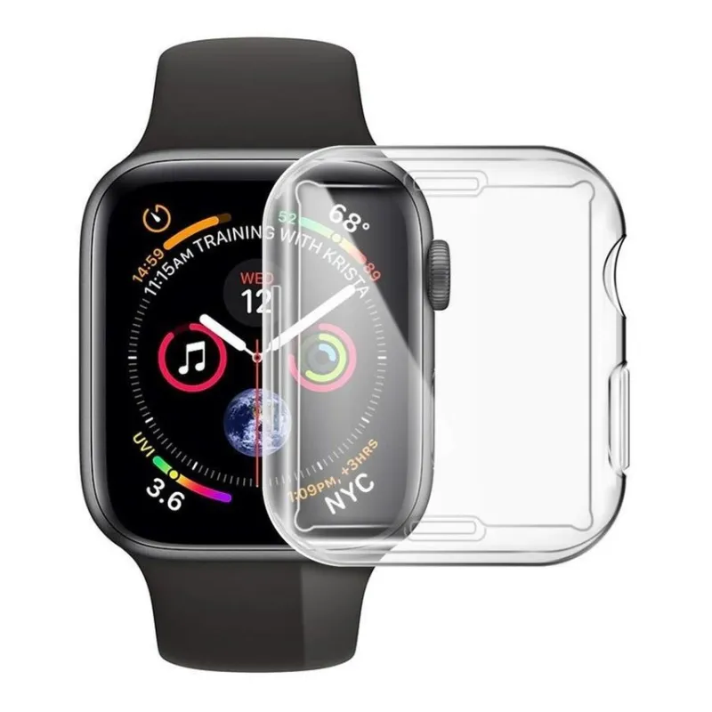 Tradera Övrig Telefoni<Heltäckande Skal till Apple Watch 1/2/3 Skärmskydd 38mm Transparent