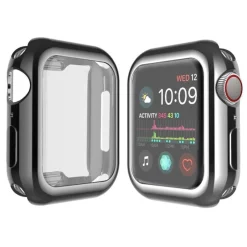 Tradera Övrig Telefoni<Heltäckande Skal till Apple Watch 4/5/6/SE Skärmskydd 44mm SVART