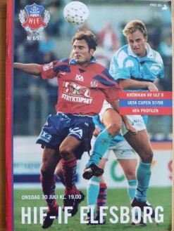 Tradera Sportmemorabilia<HIF-IF Elfsborg 30 juli 1997