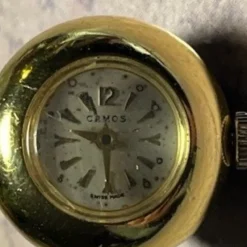 Tradera Hängur med blommor Kulform CAMOS Swiss made 22x23x25mm^ Sjuksköterskeklockor