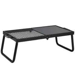 Tradera Hopfällbar lägereldsgrill kraftigt stål, portabel för matlagning över öppen eld^ Eld & Grill