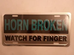 Tradera Skyltar<horn broken watch for finger licens plate 15cm*30cm