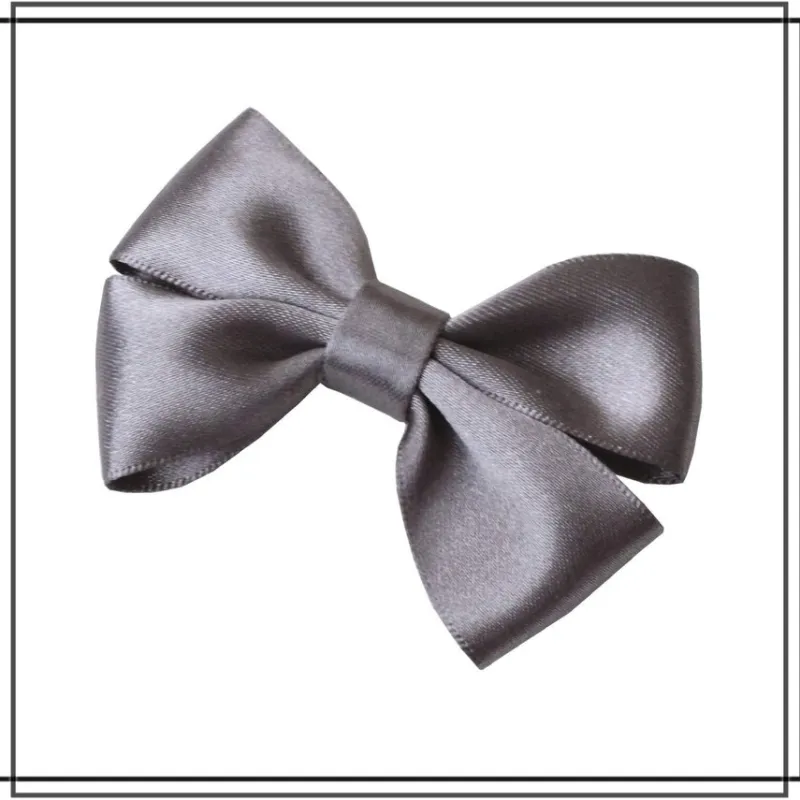 Tradera Hårklämma med dubbel rosett - MÖRKGRÅ - liten - hårrosett hårspänne> Håraccessoarer