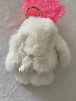 Tradera Nyckelringar<Härlig Faux Kaninpäls Hängsmycke, Väska Hängande prydnad