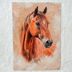Tradera Hästporträtt – A4 Premium Glansigt Papper (utan ram)^ Fotokonst