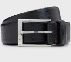 Tradera HUGO BOSS SKÄRP SKINN LEATHER COW BLACK GELLOT BELT KLASSISK STRL 100> Bälten & Skärp