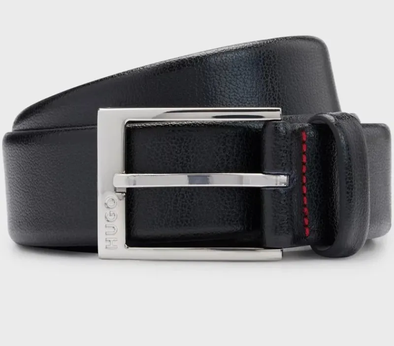 Tradera HUGO BOSS SKÄRP SKINN LEATHER COW BLACK GELLOT BELT KLASSISK STRL 100> Bälten & Skärp