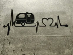 Tradera Husvagnsdekal. Älskar Husvagn. Svart utskuren dekal^ Husbilar & Husvagnar