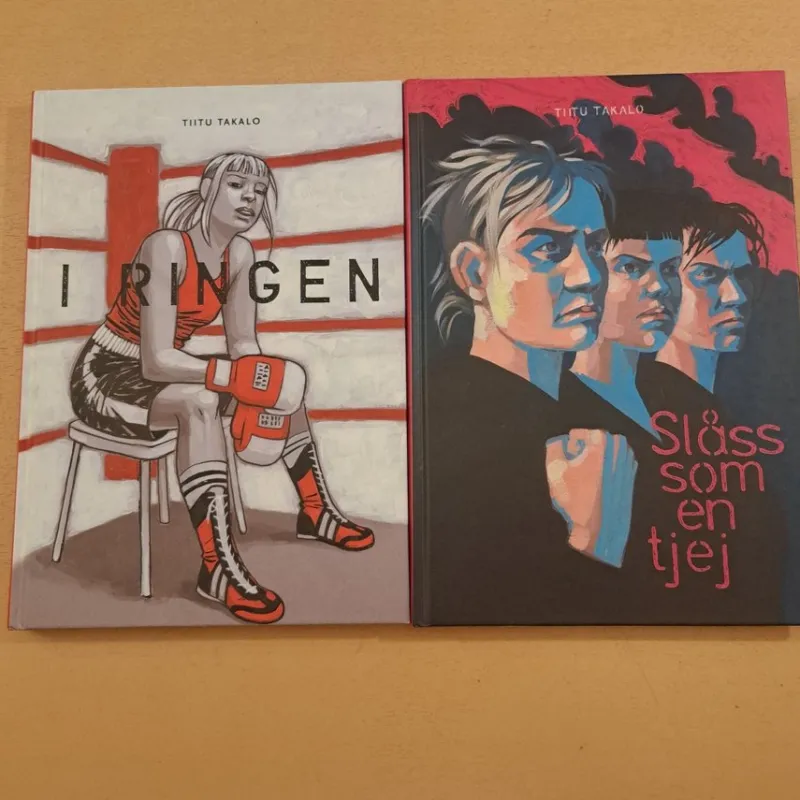 Tradera I ringen & Slåss som en tjej - Två grafiska romaner av Tiitu Takalo> Serier Övriga Världen