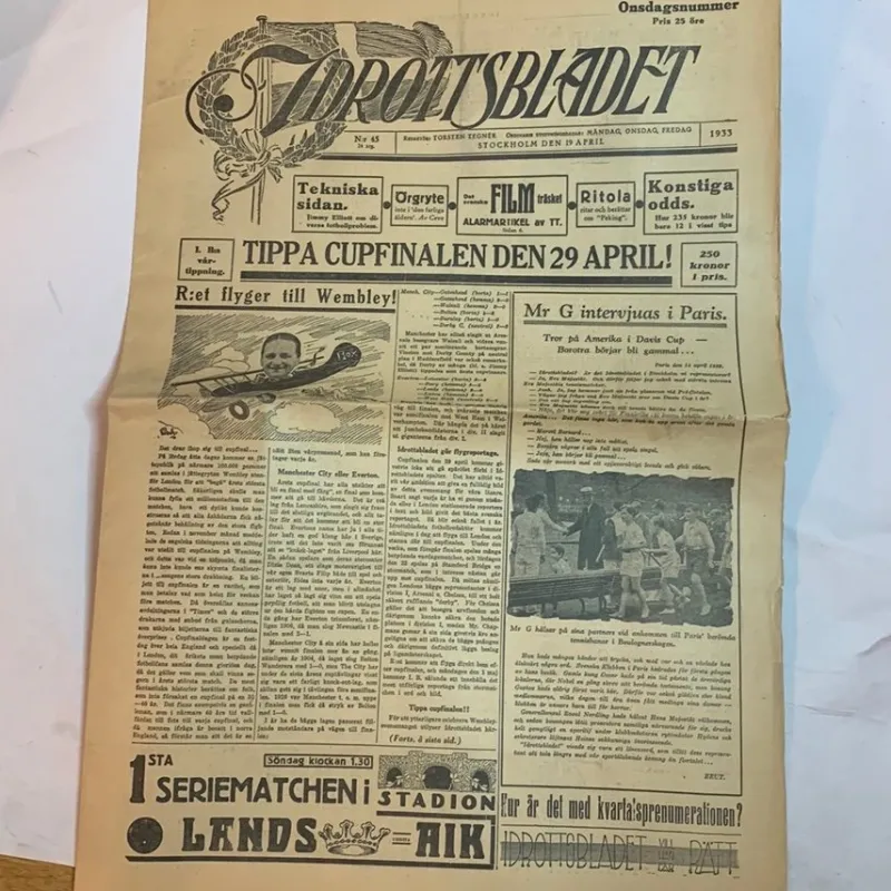 Tradera Sportmemorabilia<Idrottsbladet från april 1933