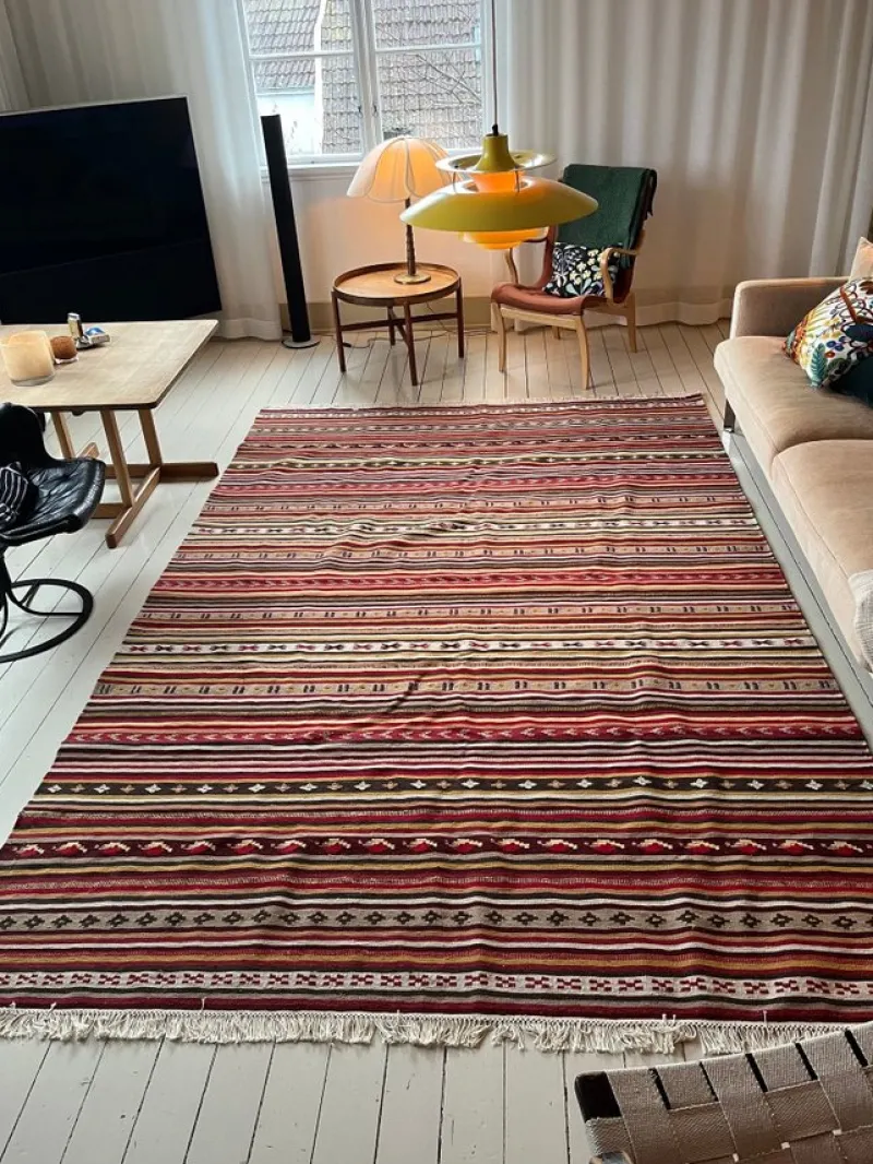 Tradera IKEA - Klassiker, Kattrup handvävd ullmatta, 2x3 m> Mattor