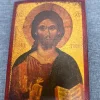 Tradera IKON, bysantinsk/grekisk, Kristus Pantokrator, trä, sent 1800/tidigt 1900-tal> Ikoner & Religiösa Föremål
