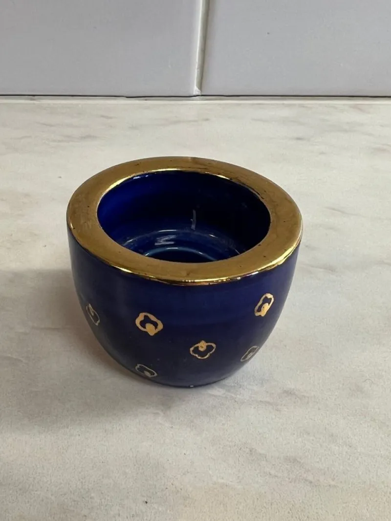 Tradera Indiska ljusstake Gold för kronljus> Keramik & Porslin, Svenskt