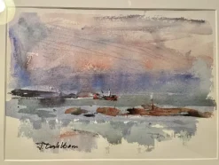 Tradera INGVAR DAHLBOM. Offsettryck, kustmotiv, signerad^ Grafik & Teckningar