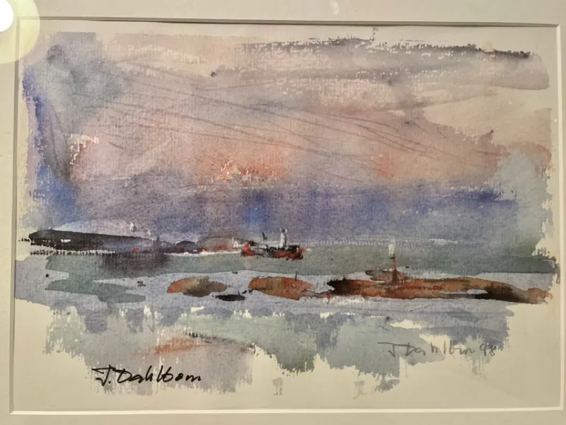 Tradera INGVAR DAHLBOM. Offsettryck, kustmotiv, signerad^ Grafik & Teckningar