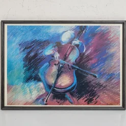 Tradera Inramad reproduktion - Signerad Anette - Oidentifierad konstnär^ Måleri