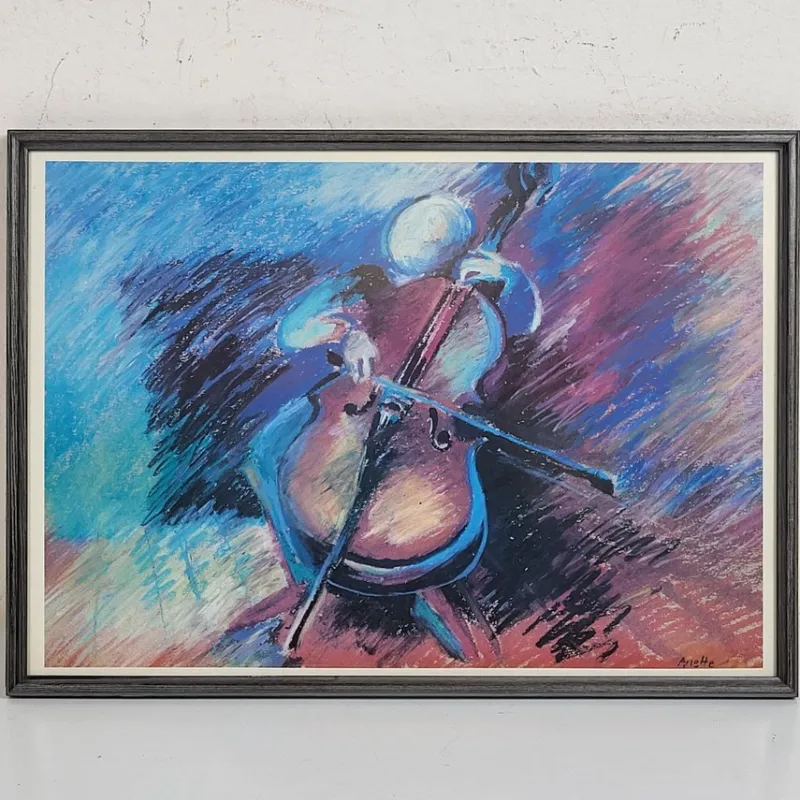 Tradera Inramad reproduktion - Signerad Anette - Oidentifierad konstnär^ Måleri