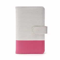 Tradera Instax Randigt mini album rosa randigt för 108 bilder^ Fotoalbum