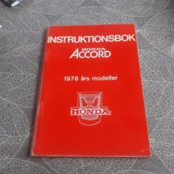 Tradera Instruktionbok Honda Accord 1978 års modeller> Fordonslitteratur