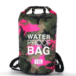 Tradera Vattensport<IPX6 water proof Backpack 15L Pink Camouflage
