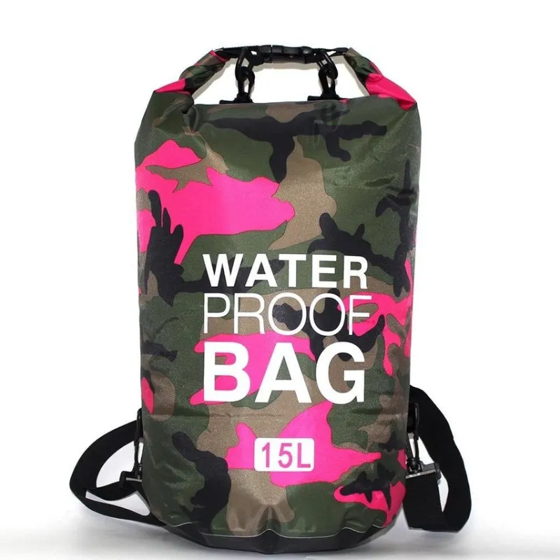 Tradera Vattensport<IPX6 water proof Backpack 15L Pink Camouflage