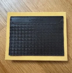 Tradera Italienskt kortfordral i mörkbrunt läder -Chimento> Plånböcker