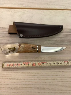 Tradera Jakt<Jaktkniv med älgmotiv epoxy NY