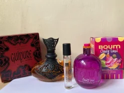 Tradera Parfym & Doft<Jeanne Arthes Guipure & Silk samt Boum Candyland med kartong + Avon Faraway