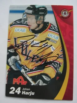 Tradera JOHAN HARJU. LULEÅ HOCKEY. AUTOGRAF.^ Autografer