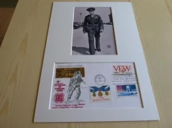 Tradera John Basilone WWII fotografi & USA förstadagsbrev med passepartout^ Nordamerika
