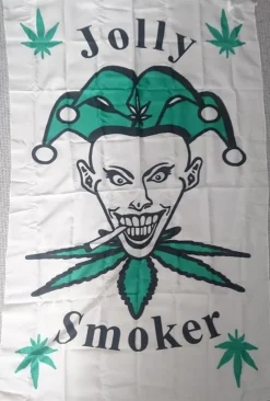 Tradera Jolly Smoker flagga väggprydnad 80 x 125cm^ Flaggor
