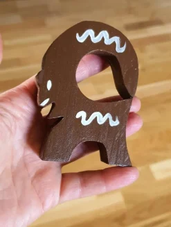 Tradera Julbock i trä. Trä Servettringar Get> Högtider