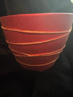 Tradera Krukor & Odlingssystem<Julkruka röd/guld