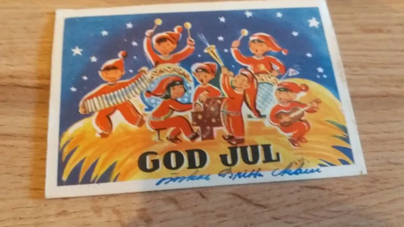 Tradera Allmänna Motiv<Julvykort med tomtar