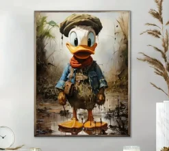 Tradera Kalle Anka Canvas Poster Inredning 40x30 cm^ Posters