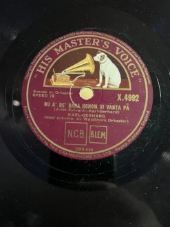 Tradera Karl-Gerhard. HMV X 4992. Rare!^ Stenkakor